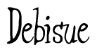The image contains the word 'Debisue' written in a cursive, stylized font.