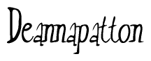 The image contains the word 'Deannapatton' written in a cursive, stylized font.