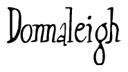 The image is of the word Donnaleigh stylized in a cursive script.