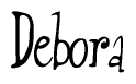 The image contains the word 'Debora' written in a cursive, stylized font.