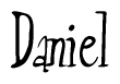 The image contains the word 'Daniel' written in a cursive, stylized font.