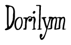 The image is of the word Dorilynn stylized in a cursive script.
