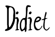 The image contains the word 'Didiet' written in a cursive, stylized font.