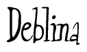 The image contains the word 'Deblina' written in a cursive, stylized font.