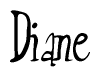 The image contains the word 'Diane' written in a cursive, stylized font.