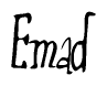 The image contains the word 'Emad' written in a cursive, stylized font.