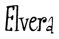 The image contains the word 'Elvera' written in a cursive, stylized font.