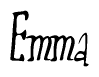 The image contains the word 'Emma' written in a cursive, stylized font.