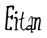 The image is of the word Eitan stylized in a cursive script.
