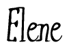 The image contains the word 'Elene' written in a cursive, stylized font.