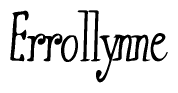 The image is a stylized text or script that reads 'Errollynne' in a cursive or calligraphic font.