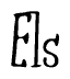 The image is a stylized text or script that reads 'Els' in a cursive or calligraphic font.