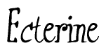 The image is of the word Ecterine stylized in a cursive script.