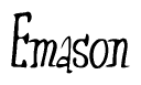 The image is of the word Emason stylized in a cursive script.