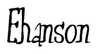 The image is of the word Ehanson stylized in a cursive script.