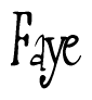 The image is of the word Faye stylized in a cursive script.