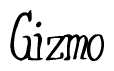 The image is a stylized text or script that reads 'Gizmo' in a cursive or calligraphic font.