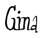 The image contains the word 'Gina' written in a cursive, stylized font.