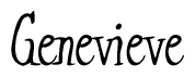 The image is a stylized text or script that reads 'Genevieve' in a cursive or calligraphic font.