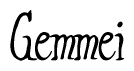 The image is of the word Gemmei stylized in a cursive script.