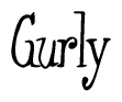 The image contains the word 'Gurly' written in a cursive, stylized font.