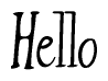 Cursive 'Hello' Text