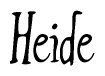 The image is a stylized text or script that reads 'Heide' in a cursive or calligraphic font.