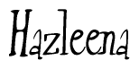 The image is a stylized text or script that reads 'Hazleena' in a cursive or calligraphic font.