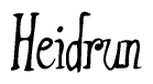 The image contains the word 'Heidrun' written in a cursive, stylized font.