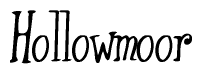 The image is a stylized text or script that reads 'Hollowmoor' in a cursive or calligraphic font.