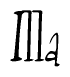   The image is of the word Illa stylized in a cursive script. 