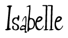 The image contains the word 'Isabelle' written in a cursive, stylized font.