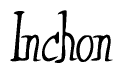 The image is of the word Inchon stylized in a cursive script.