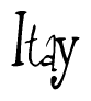 The image is of the word Itay stylized in a cursive script.