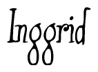 The image is a stylized text or script that reads 'Inggrid' in a cursive or calligraphic font.