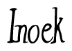The image is of the word Inoek stylized in a cursive script.
