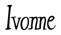 The image is of the word Ivonne stylized in a cursive script.