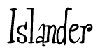 The image is of the word Islander stylized in a cursive script.