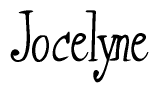 The image is of the word Jocelyne stylized in a cursive script.