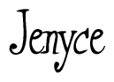The image is of the word Jenyce stylized in a cursive script.