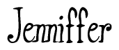 The image contains the word 'Jenniffer' written in a cursive, stylized font.
