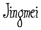 The image is of the word Jingmei stylized in a cursive script.