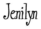 The image is of the word Jenilyn stylized in a cursive script.