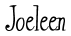 The image contains the word 'Joeleen' written in a cursive, stylized font.