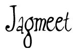 The image contains the word 'Jagmeet' written in a cursive, stylized font.
