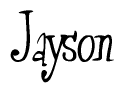 The image contains the word 'Jayson' written in a cursive, stylized font.