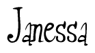 The image contains the word 'Janessa' written in a cursive, stylized font.