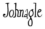The image is a stylized text or script that reads 'Johnagle' in a cursive or calligraphic font.
