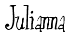 The image is a stylized text or script that reads 'Julianna' in a cursive or calligraphic font.