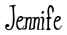 The image is of the word Jennife stylized in a cursive script.